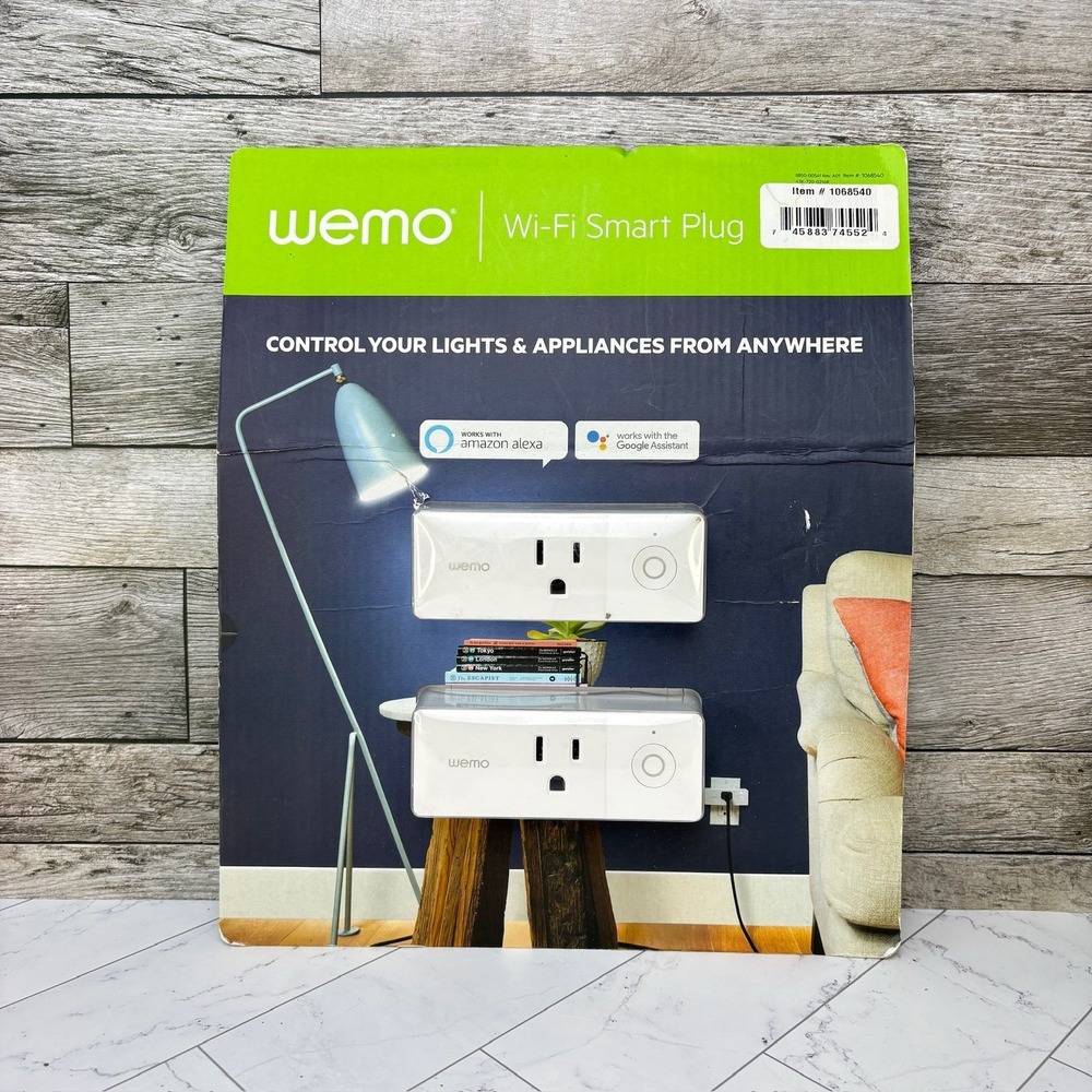 Wemo Smart Plug 2-pack WI-FI Work w/Alexa Google Assistant Nest